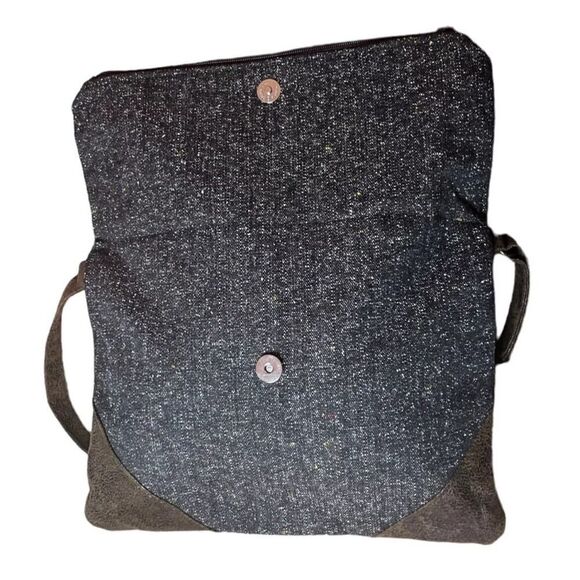 Cheri Demeter Handmade Messenger Bag Purse Folding Full Zip Adjustable - Picture 5 of 7